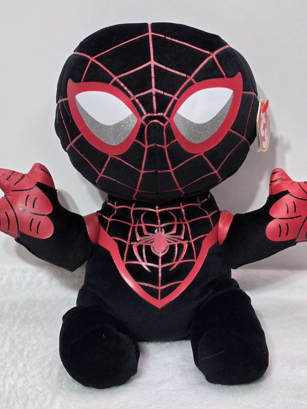 Ty Miles Morales Spider-Man Plush - Black and Red 10" Buddy